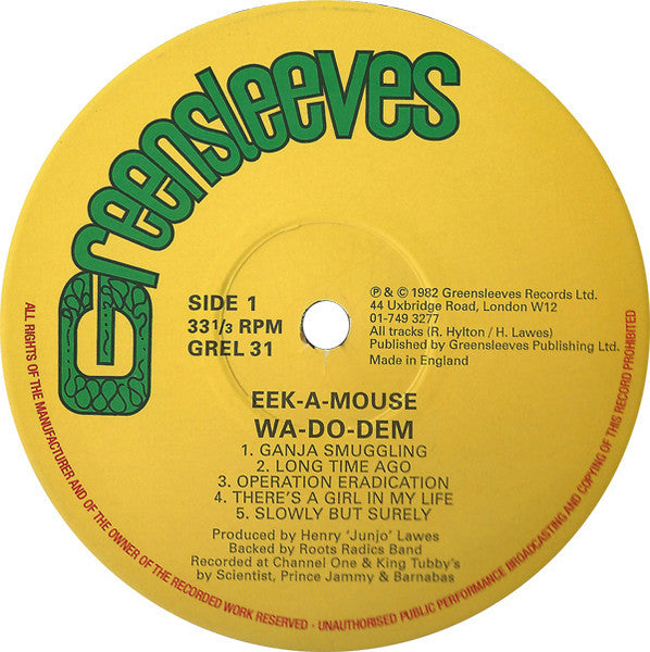 Image of Label Cover of 4854025S: LP - EEK-A-MOUSE, Wa-Do-Dem (Greensleeves; GREL31, UK 2012 Reissue)   NEW/NEW