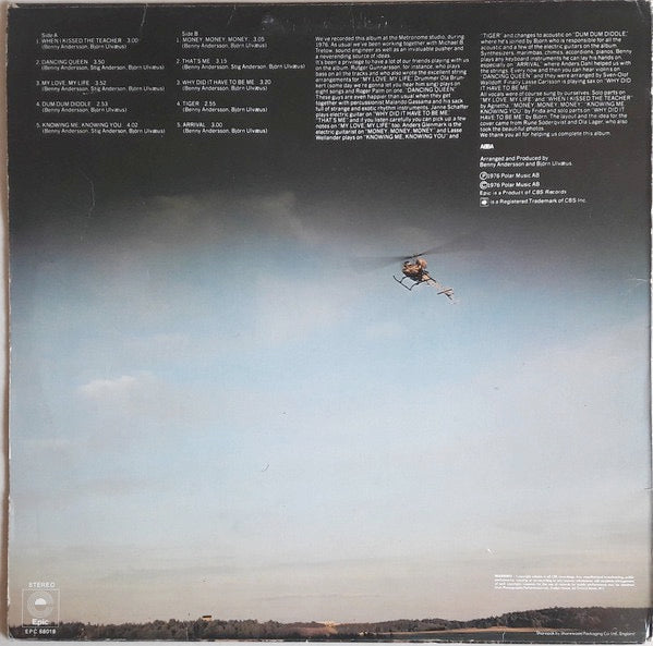 Image of Back Cover of LP - VG/G+ - ABBA, Arrival (Epic Orange; S EPC 86018, UK 1976, Copyright Warning Over 4 Lines, Inner), ,  - 3116115C