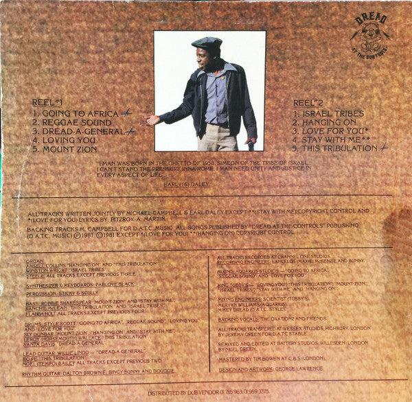 Image of Back Cover of LP - VG+/VG+ - EARL SIXTEEN, Reggae Sound (Dread At The Controls; DATCLP003, UK 1981), ,  - 3526145E