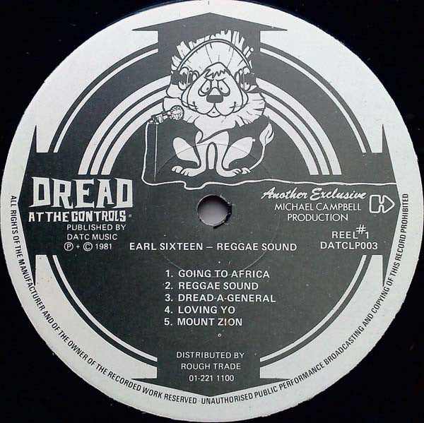 Image of Label Cover of LP - VG+/VG+ - EARL SIXTEEN, Reggae Sound (Dread At The Controls; DATCLP003, UK 1981), ,  - 3526145E