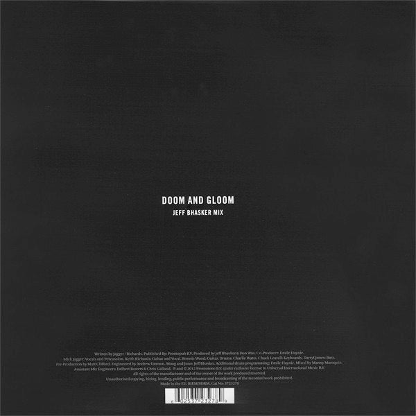 Image of Back Cover of 10" - VG/M - THE ROLLING STONES, Doom And Gloom (Universal; 3723278, Europe 2012, Inner, Single Sided, Etched, Limited Edition.), Still SEALED In Shrinkwrap,  - 2416560C