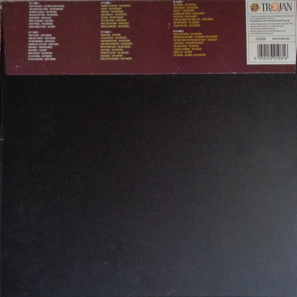 Image of Back Cover of 3xLP - VG+/VG+ - VARIOUS ARTISTS, The Complete UK Upsetter Singles Collection Volume 1 (Trojan Records; TJFTV108, UK 2003, Box Set, Booklet), Shiny discs; press bubble on D1, plays through fine. Clean labels. Box looks nice.,  - 3716129C