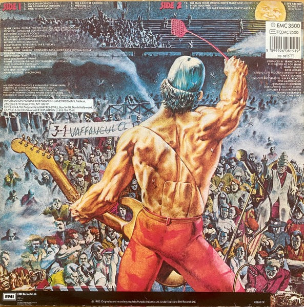Image of Back Cover of LP - VG/VG - FRANK ZAPPA, The Man From Utopia (EMI; EMC3500, UK 1986 Reissue, Inner, Digitally Remastered ), ,  - 3316049C