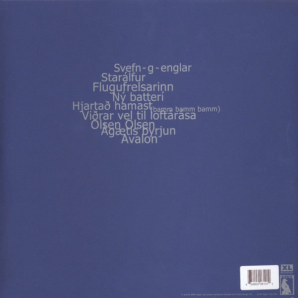 Image of Back Cover of 5124267E: 2xLP - SIGUR R S,  g tis Byrjun (XL; XLLP610, Europe 2015 Reissue, With CD)   EX/EX