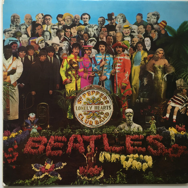 Image of Front Cover of LP - VG+/VG - THE BEATLES, Sgt. Pepper's Lonely Hearts Club Band (Parlophone Silver/Black - 1 EMI Box; PCS 7027, UK 1969 Reissue, Laminated Gatefold, Flipback Inside , Cut Outs, Stereo), Mark That Clicks For First 30 Seconds Of Side 2 - Otherwise Strong VG+,  - 1126172E
