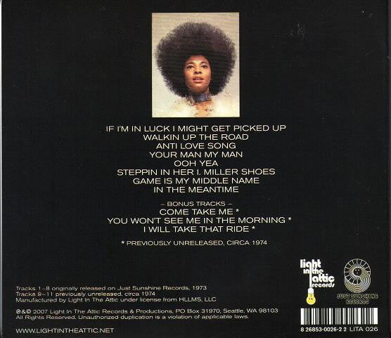 Image of Back Cover of CD - VG+/EX - BETTY  DAVIS, Betty Davis (Light In The Attic; LITA026, US 2007 Reissue, Booklet), ,  - 2256147S