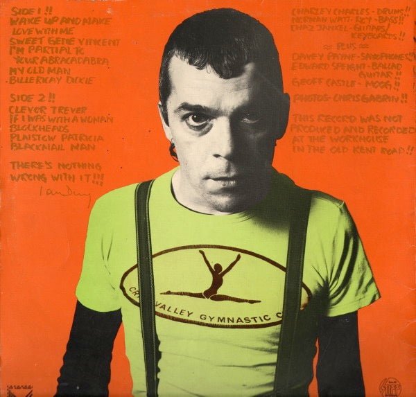 Image of Back Cover of LP - VG/VG+ - IAN DURY, New Boots And Panties!! (Stiff Records ; SEEZG 4, UK 1978, Picture Sleeve, Inner, Gold Vinyl), Stickered Sleeve, Edge Wear,  - 2326149E