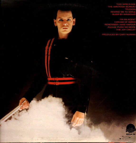Image of Back Cover of LP - VG/G - GARY NUMAN , Telekon  (Beggars Banquet ; BEGA 19, UK 1980, Hype Stickered Sleeve, Glossy Inner With Thumb Cut & Rounded Corners., WEA Pressing, With 7"), Lots of marks and hairlines,  - 3316405C