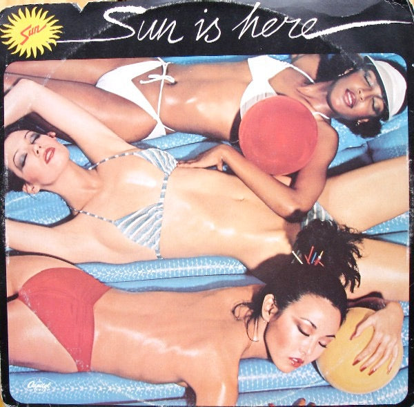 Image of Front Cover of 12" - G+/G - SUN, Sun Is Here (Capitol Records; 12CL 15979, UK 1978, Picture Sleeve), Lots of marks on record. Sleeve worn and creased particularly at edges,  - 0616300C