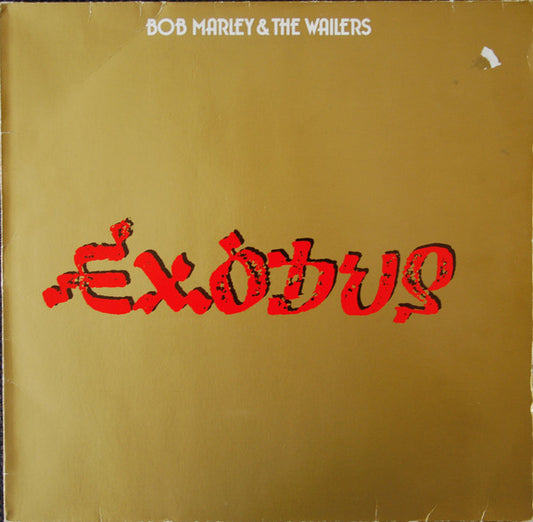Image of Front Cover of 4815355C: LP - BOB MARLEY AND THE WAILERS, Exodus (Island Records; 28 819 XOT, Germany 1977, Not-Embossed Sleeve, Inner) Conservative grading : mottling on disc, sounds VG or better. Sleeve looks great, but has a bit torn off on bottom right corner.  G+/G+