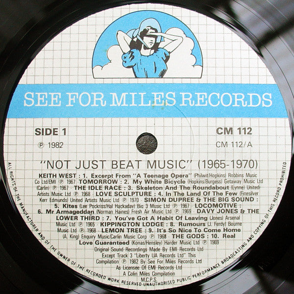 Image of Label Cover of LP - VG+/VG+ - VARIOUS, Not Just Beat Music 1965-1970 (See For Miles; CM 112, UK 1982), ,  - 2926200E