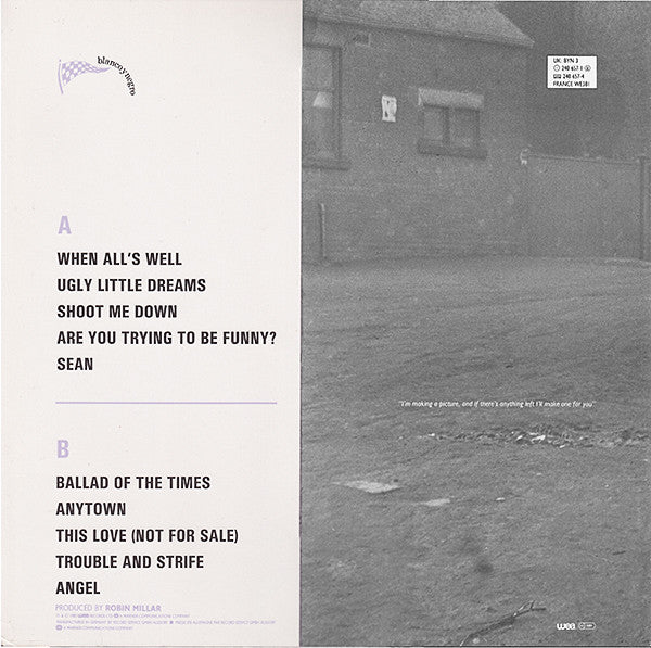 Image of Back Cover of LP - VG/G+ - EVERYTHING BUT THE GIRL, Love Not Money (Blanco Y Negro; BYN 3, UK 1985, Inner), Light Marks only.,  - 3116076C