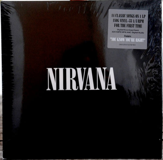 Image of Front Cover of 4154295S: LP - NIRVANA, Nirvana (Greatest Hits) (Geffen; 0602547378781, UK 2015 Reissue)   NEW/NEW