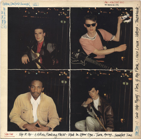 Image of Back Cover of LP - G+/VG - ORANGE JUICE, Rip It Up  (Polydor; POLS 1076, UK 1982, Inner), Several light hairlines. Sleeve has ringwear, edgewear, creases sticker removal tear. ,  - 3226012E