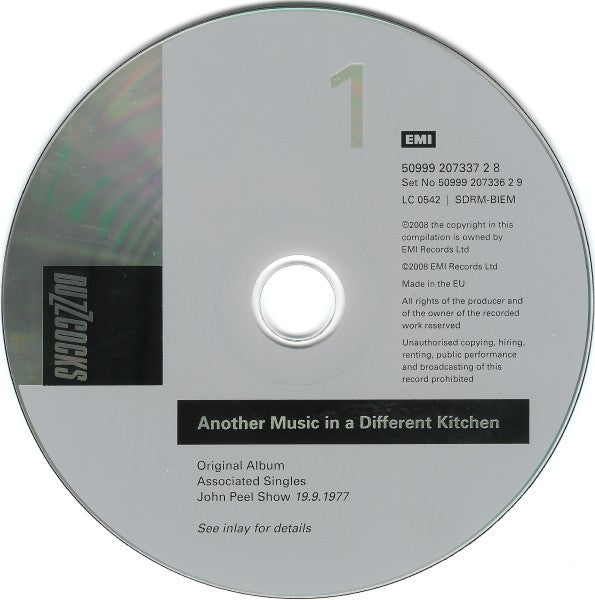 Image of Label Cover of 2xCDs - VG+/VG+ - BUZZCOCKS, Another Music In A Different Kitchen (EMI; 50999 207336 2 9, Europe 2008, Trifold Digipak, Booklet), ,  - 3816204C