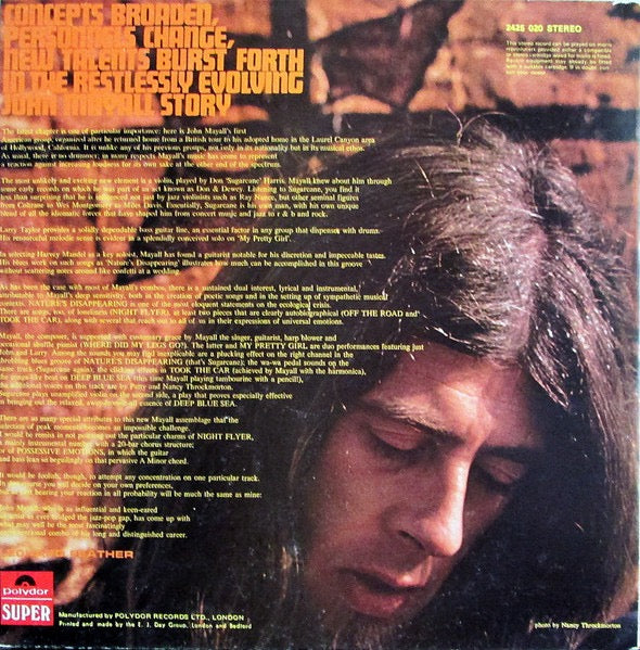 Image of Back Cover of LP - VG/VG - JOHN MAYALL, USA Union (Polydor; 2425020, UK 1970, Gatefold), Hairlines. Writing on back of sleeve, light edge wear, creasing, sticker damage on label.,  - 2726242E