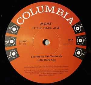 Image of Label Cover of 2xLP - NEW/NEW - MGMT, Little Dark Age (Columbia; 88985476061, UK & Europe 2018, Gatefold, 2 Inners), , MGMT's "Little Dark Age" is a synth-heavy, retro-inspired album that explores themes of technology and modern alienation. The catchy lead single, "Little Dark Age," sets the tone with its memorable hook and darkly comedic lyrics. Other standout tracks include "When You Die," "TSLAMP," and "One Thing Left to Try." A strong return to form for the band after a hiatus and showcases the
