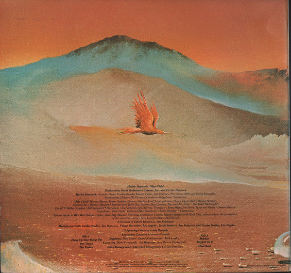 Image of Back Cover of LP - VG/VG+ - HERBIE HANCOCK, Man-Child (CBS Sunburst; S 69185, UK 1975, Picture Sleeve), Light marks only. Light wear to sleeve with ringwear.,  - 3926254E