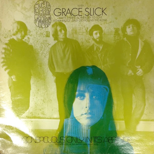 Image of Front Cover of LP - VG/VG+ - THE GREAT SOCIETY WITH GRACE SLICK, Conspicuous Only In Its Absence (CBS / Embassy; CBS 31800, UK 1980 Reissue), Edge Wear,  - 3246173S
