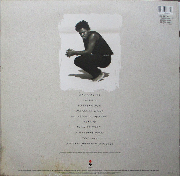 Image of Back Cover of 3624145E: LP - TRACY CHAPMAN, Crossroads (Elektra; 960 888-1, UK 1989, Inner & Insert)   VG/VG