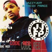 Image of Front Cover of 3314352C: LP - DJ JAZZY JEFF & THE FRESH PRINCE, Code Red (Jive; HIP 140, UK 1993, Picture Sleeve, Inner) Deep marks on both sides that click when played through. Sleeve has hype sticker on front, some wear, small rips and stains  VG/G