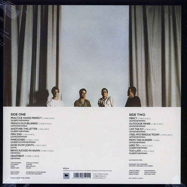 Image of Back Cover of 4354132S: LP - WIRE, Chairs Missing (Pink Flag; PF12LP, Europe 2018 Reissue, Inner)   NEW/NEW