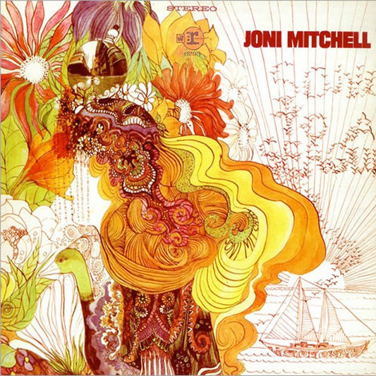 Image of Front Cover of 4925155E: LP - JONI MITCHELL, Joni Mitchell Song To A Seagull (Reprise Blue & Yellow Riverboat; RSLP 6293, UK  1968, Canadian Gatefold Sleeve, 1st Press.)   VG+/G+