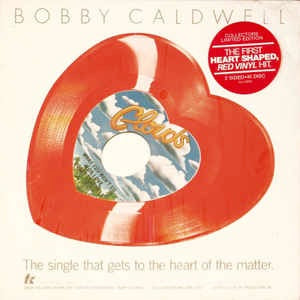 Image of Front Cover of 7" - VG/VG+ - BOBBY CALDWELL, What You Won't Do For Love / Love Won't Wait (Clouds; HSS1, US 1979, Red Heart Shaped Vinyl), Hype stickered shrink on sleeve, some mottling and staining on it / underneath it. Rip in plastic towards bottom,  - 3716395C