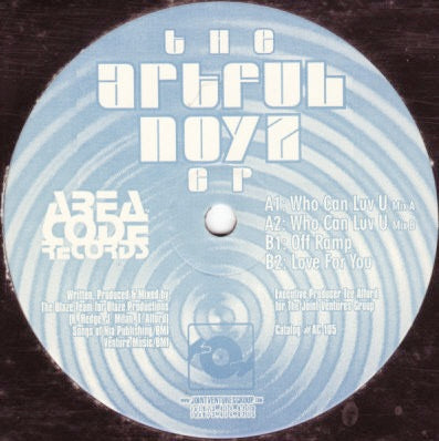 Image of Front Cover of 1414021C: 12" - BLAZE TEAM, Artful Noyz EP (Area Code; AC 105, US 1998, Company Sleeve) Light Marks only.  /G+