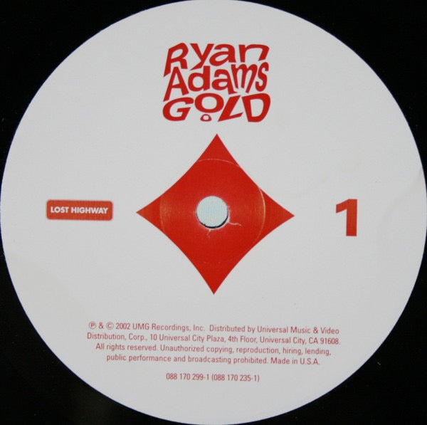 Image of Label Cover of 2xLP - EX/VG - RYAN ADAMS, Gold (Lost Highway; 088 170 235-1, US 2002), Strong VG, light marks from storage. Still in opened shrinkwrap with hype sticker. Old security tag stuck on rear shrinkwrap.,  - 2516456C