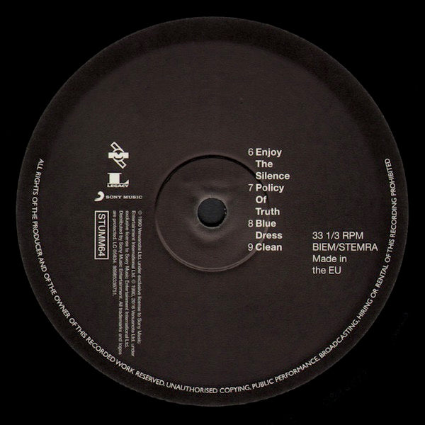 Image of Label Cover of 4315172C: LP - DEPECHE MODE, Violator (Legacy; STUMM64, Europe 2016 Reissue, Gatefold, Inner, 180 Gram Vinyl) Still in shrinkwrap.  EX/EX