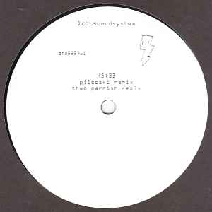 Image of Front Cover of 12" - /VG - LCD SOUNDSYSTEM, 45:33 Remixes By: Pilooski, Theo Parrish (DFA; DFAEMI2227, UK 2013, White Label-Hand Written), strong VG,  - 4446077S