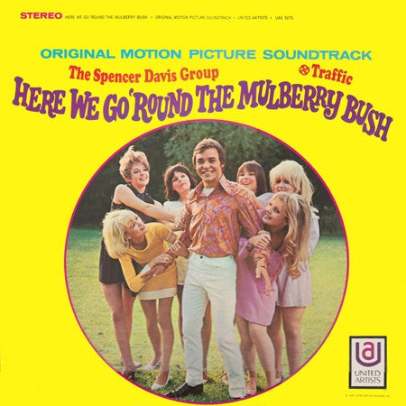 Image of Front Cover of LP - VG/VG+ - VAR (SPENCER DAVIS GROUP/ TRAFFIC), Here We Go 'Round the Mulberry Bush - OST (UA Red and Pink Label; UAS5175, US 1968, Stereo), Writing On Label and Rear Sleeve,  - 3126060E
