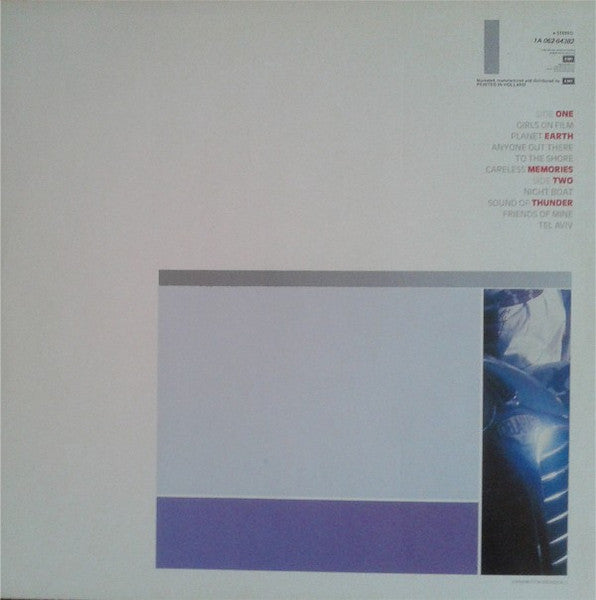 Image of Back Cover of LP - VG/VG - DURAN DURAN, Duran Duran (EMI; 1A 062-64382 , Europe 1981, Inner), ,  - 2726071E