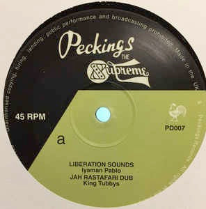 Image of Front Cover of 5114349C: 12" - IYAMAN PABLO, Liberation Sounds / Death Before Dishonour (Peckings Records; PD007, UK 2017, Company Sleeve) Light Marks only.  /VG