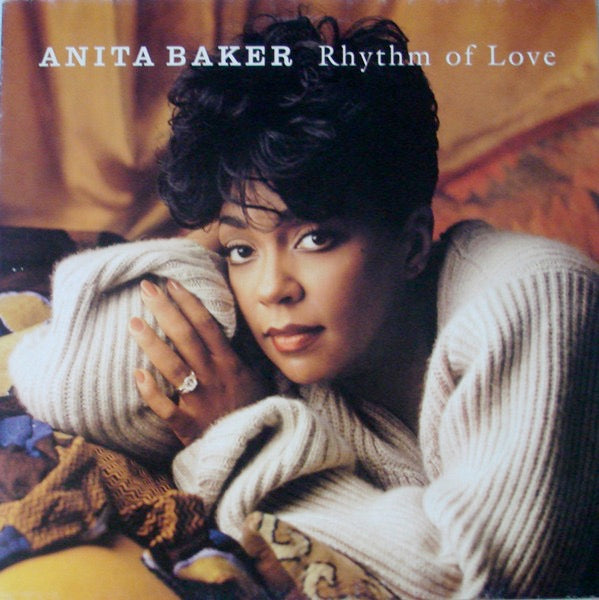 Image of Front Cover of LP - VG+/VG - ANITA BAKER, Rhythm Of Love (Elektra; 7559-61555-1, Germany 1994, Inner), Sleeve is still in shrink - pretty much EX. Inner is EX. Strong VG to disc -  glossy with only the lightest of marks.,  - 3516358C
