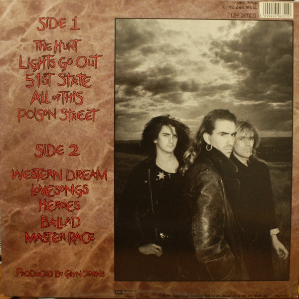 Image of Back Cover of LP - VG/G+ - NEW MODEL ARMY, The Ghost Of Cain (EMI; EMC 3516, UK 1986, Inner), Wispy marks and a line of mottling. ,  - 2316105C