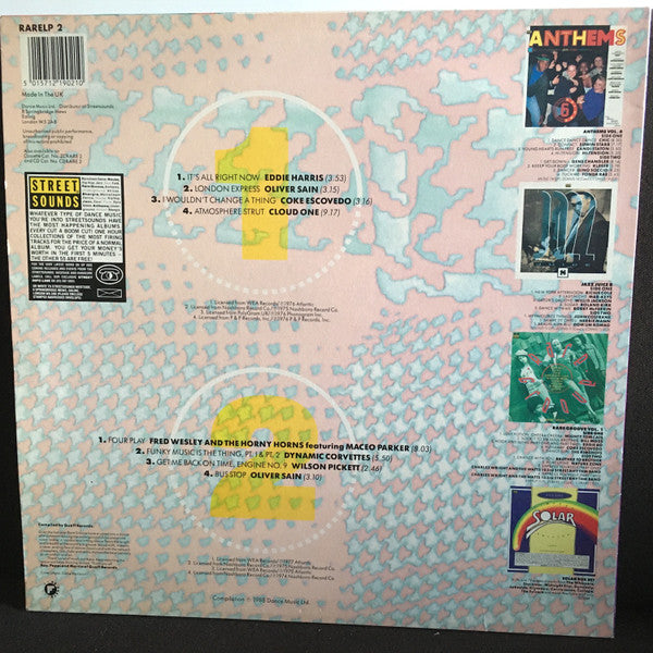Image of Back Cover of 0526173E: LP - VARIOUS, Rare Groove Vol. 2 (Street Sounds; RARELP 2, UK 1988, Picture Sleeve)   VG+/VG+