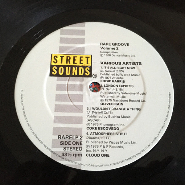 Image of Label Cover of 0526173E: LP - VARIOUS, Rare Groove Vol. 2 (Street Sounds; RARELP 2, UK 1988, Picture Sleeve)   VG+/VG+