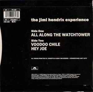 Image of Back Cover of 4814459C: 7" - THE JIMI HENDRIX EXPERIENCE, All Along The Watchtower (Polydor; PO 100, UK 1990 Reissue, Hype Stickered Sleeve)   VG+/EX