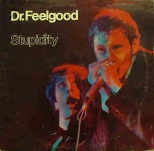 Image of Front Cover of LP - VG/VG - DR. FEELGOOD, Stupidity (United Artists Records; UAS 29990, UK 1976), Storage marks/mottling and hairlines. Indents, light edge and ring wear, small sticker damage.,  - 2246337S