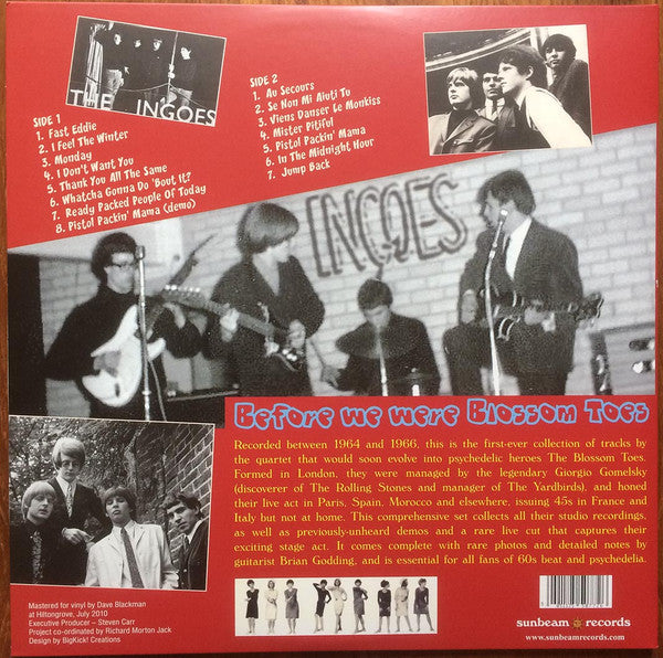 Image of Back Cover of LP - EX/EX - THE INGOES, Before We Were Blossom Toes (Sunbeam; SBRLP 5077, UK 2010, Gatefold), ,  - 3826205E