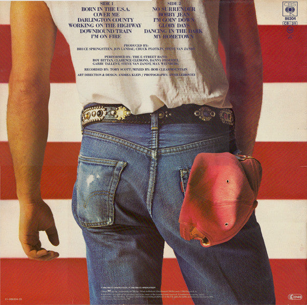 Image of Back Cover of LP - VG/VG - BRUCE SPRINGSTEEN, Born In The U.S.A. (CBS Red Label; CBS 86304, Europe 1985 Reissue, Inner & Insert, No Barcode.), ,  - 4416073C