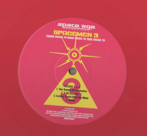 Image of Label Cover of 4925334E: 2xLP - SPACEMEN 3, Taking Drugs to Make Music to Take Drugs to (Spaceage; 5 023693 105611, UK 2018 Reissue, Gatefold, Record Store Day Limited Release 2018, Berry Coloured Vinyl)   EX/EX