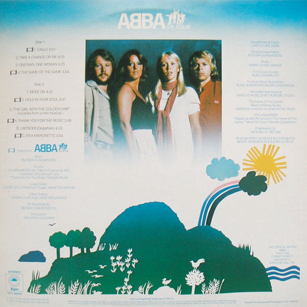 Image of Back Cover of 1314075C: LP - ABBA, The Album (Epic Orange; EPC 86052, UK 1977, Gatefold)   VG/VG