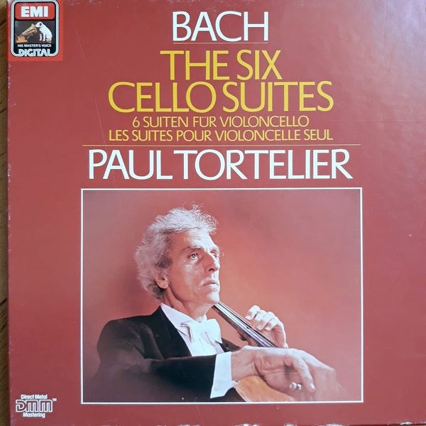 Image of Front Cover of 3xLP - VG/VG+ - PAUL TORTELIER, J S Bach: The Six Cello Suites (EMI; SLS 1077723, UK 1983, Box Set, Booklet, DMM), ,  - 0726107E