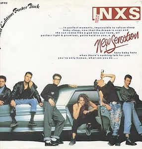 Image of Front Cover of 1114448C: 12" - INXS, New Sensation (Mercury; INXSP912, UK 1987, Poster Pack)   VG/VG