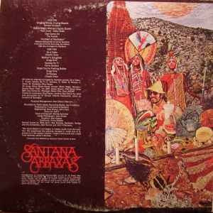 Image of Back Cover of LP - VG/VG - SANTANA, Abraxas (Columbia; KC30130, US 1970, Gatefold, Poster), Seam split along top, some ring wear. Mostly hairlines, a couple of longer marks on side 1. ,  - 4026384E
