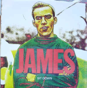 Image of Front Cover of 4924256E: 12" - JAMES, Sit Down (Rough Trade; RTT 225, UK 1989, Picture Sleeve, Original Version.)   VG+/VG+