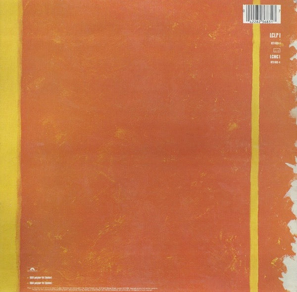 Image of Back Cover of LP - VG/VG - LLOYD COLE AND THE COMMOTIONS, Rattlesnakes (Polydor; LCLP 1, UK 1984, White Text On Rear Of Sleeve, Inner), ,  - 3726049E